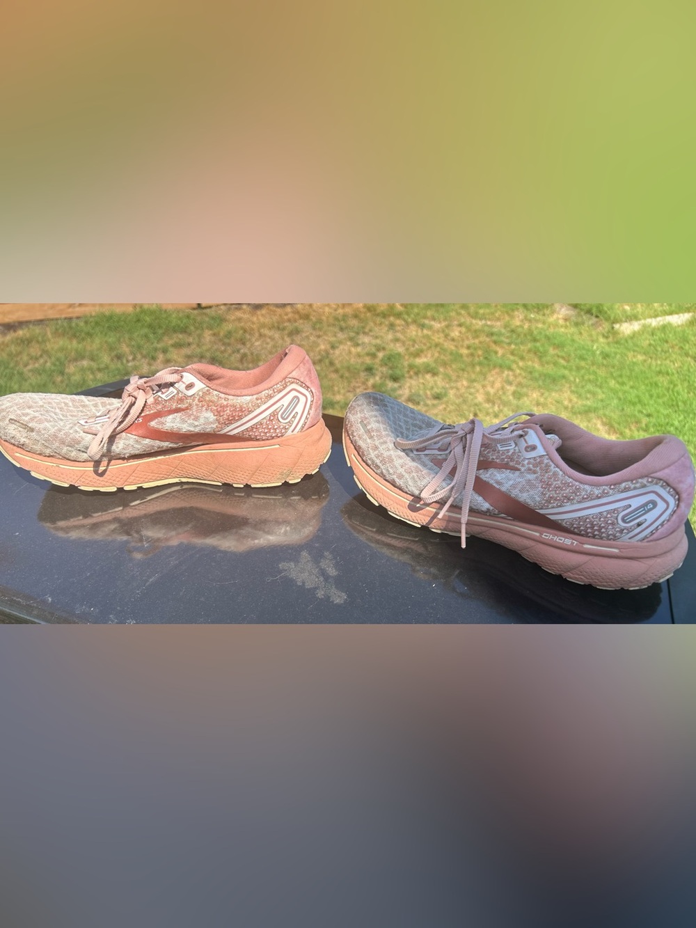 Women's Brooks Ghost Pink Cheetah Running Sneakers size 10